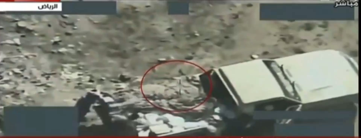 Die saudische Luftwaffe zielte auf einen Pickup -Lastwagen mit Vorräten an die Houthis im Jemen.