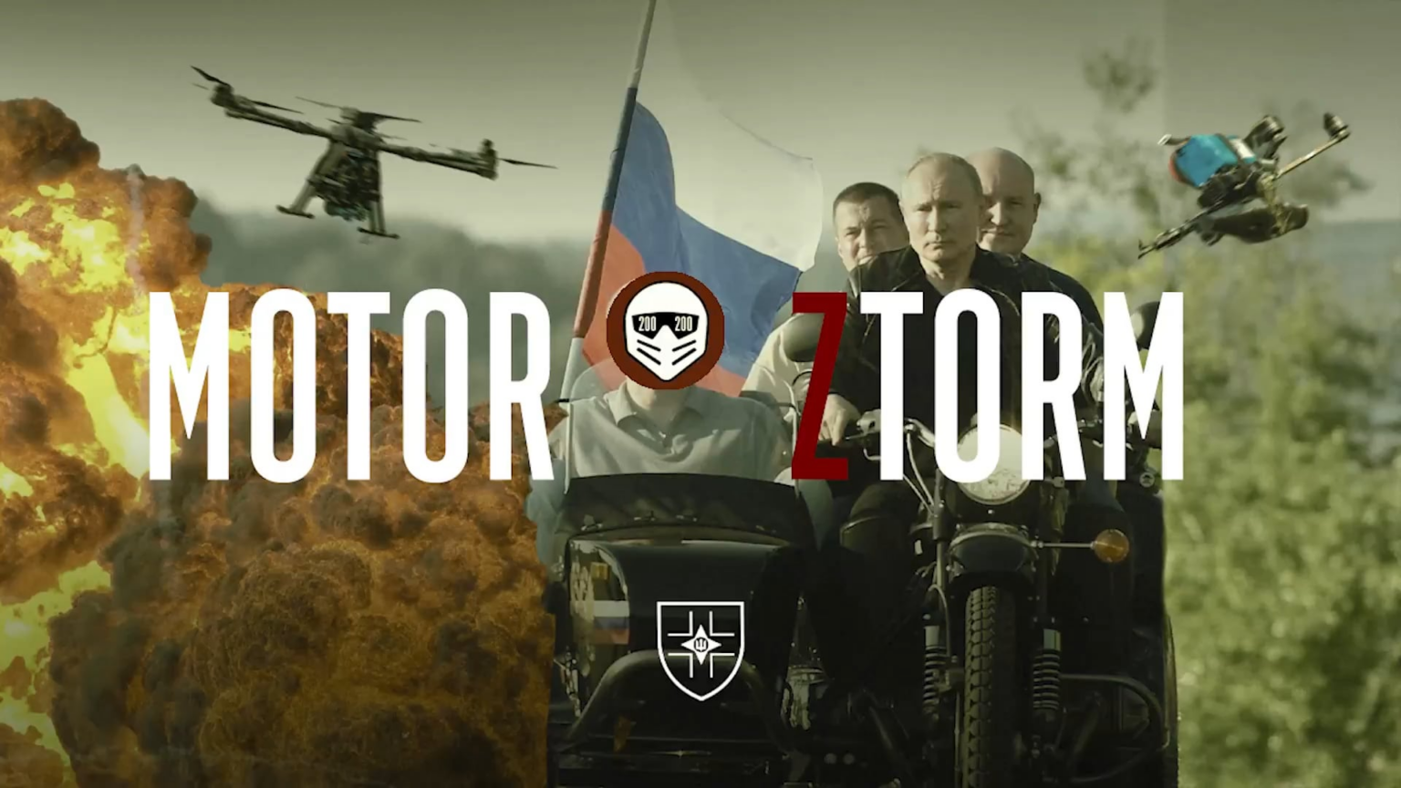 Das Filmmaterial der ukrainischen 28. mechanisierten Brigade zeigt einen weiteren russischen Motorrad in der Nähe von Toretsk, Donezk Oblast.