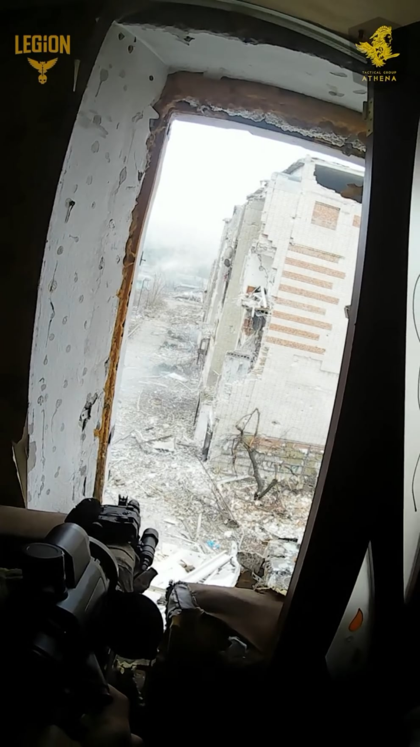 Kampfarbeit der "Athena" -Taktikgruppe der internationalen Legion des Verteidigungsauswegs der Ukraine während der Schlachten in Toretsk. 2025