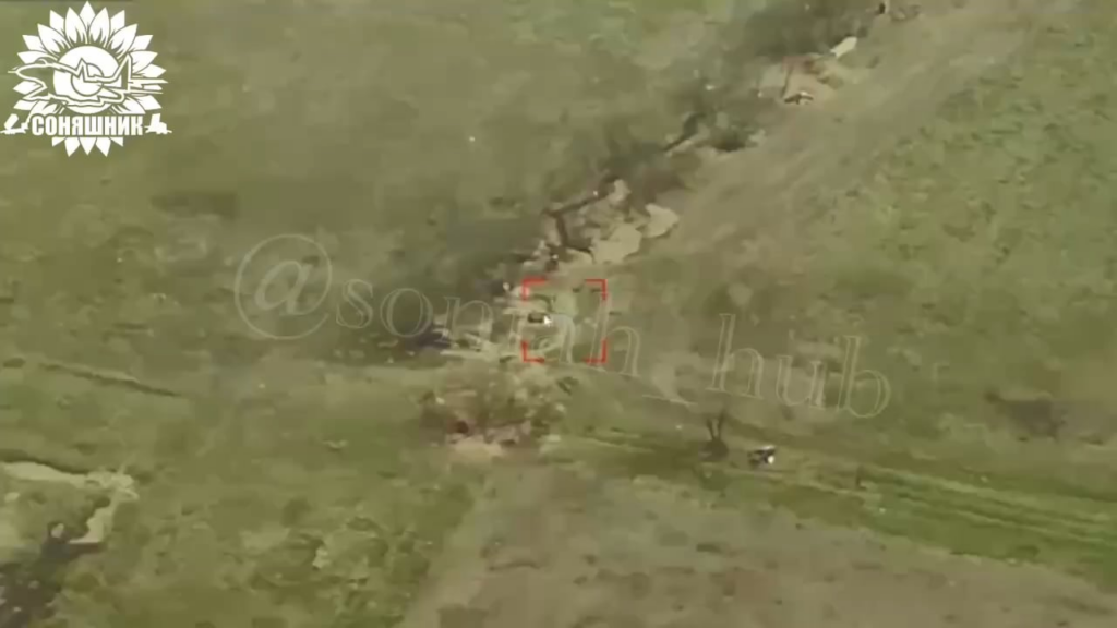 Die ukrainischen Streitkräfte führten einen MiG-29-Luftangriff mit 4 geführten Luftbomben bei einer russischen Befestigung durch. Region Zaporizhia, April 2025.