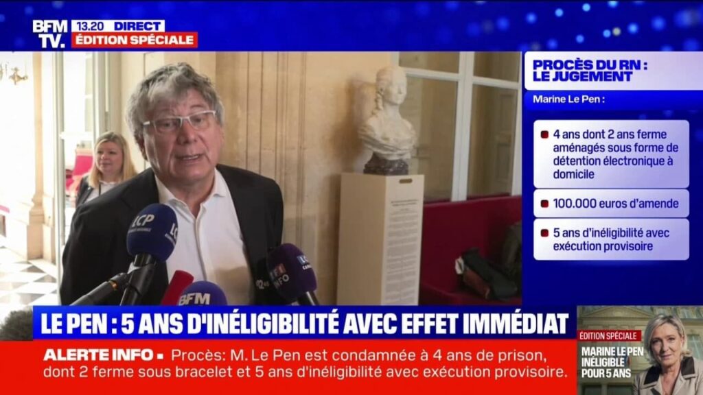 Marine Le Pen verurteilte: "Wir zählen nicht auf Gerechtigkeit, um die nationale Rallye zu schlagen", versichert Éric Coquerel (LFI)