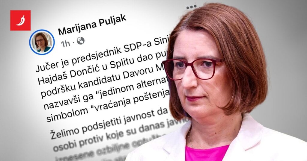 Puljak zum SDP und wir können: Sie werden den Kandidaten, der betrogen und manipuliert hat, wirklich unterstützen?