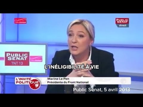 Marine Lepen wegen Unzulässigkeit im Jahr 2013