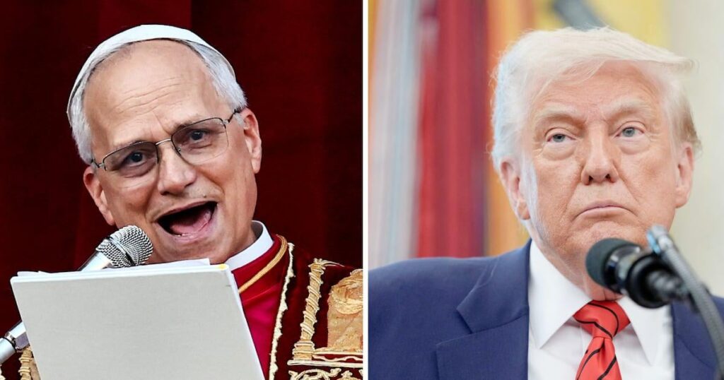 Der neue amerikanische Papst Trolle Trump in aller ersten Rede - Papst Leo XIV zitierte seinen Vorgänger, indem er der Welt sagte, er solle „Brücken bauen“, nicht Wände.
