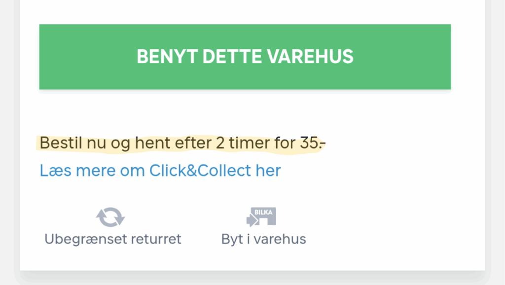 Bilka möchte, dass Geld Geld über Klick und Sammlung abholt Bilka möchte, dass Geld Geld über Klick und Sammlung abholt