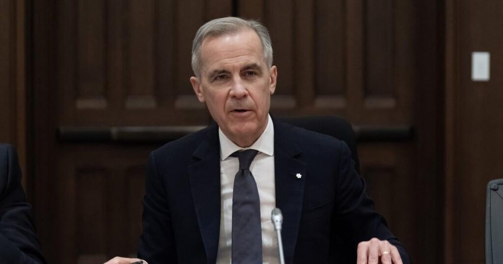 Mark Carney, um an der Eröffnungsmasse von Papst Leo XIV teilzunehmen