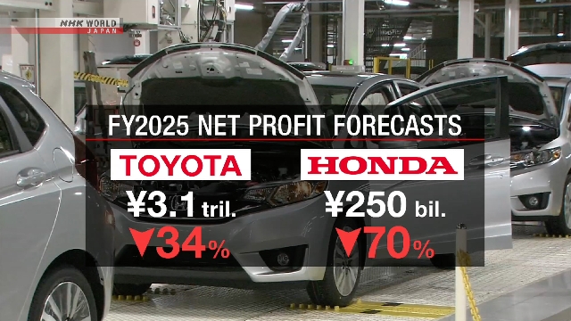 Japanische Automobilhersteller prognostizieren niedrigere Gewinne für das Geschäftsjahr 2025
