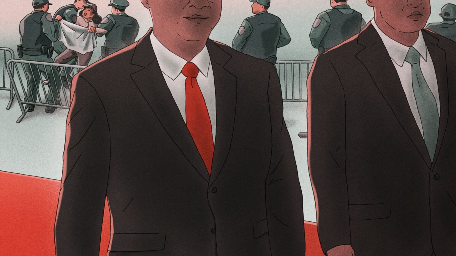 Als Präsident Xi Jinping um die Welt reiste, fegte die Polizei friedliche Demonstranten von den Straßen