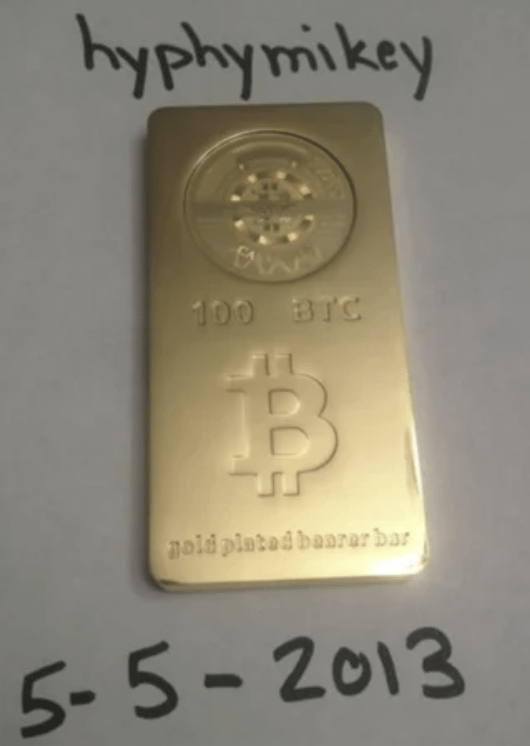 100 BTC Gold Bar kaufte vor 12 Jahren für 12.000 US -Dollar. A $ 10.000.000 HODL ✨