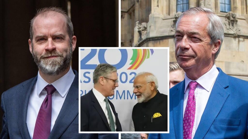 Minister sperrt Hörner mit Nigel Farage über Ansprüche in Großbritannien-Indien-Handelsabkommen „Diskriminaten“ gegen britische Arbeitnehmer Minister sperrt Hörner mit Nigel Farage über Ansprüche in Großbritannien-Indien-Handelsabkommen „Diskriminaten“ gegen britische Arbeitnehmer