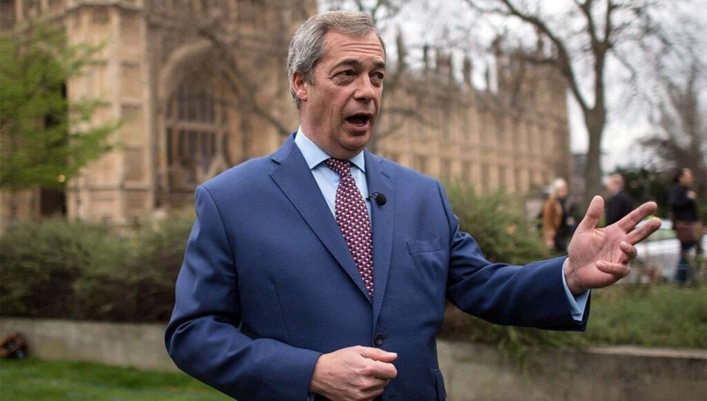 Nigel Farage, um VE-Day-Feierlichkeiten zu verbringen