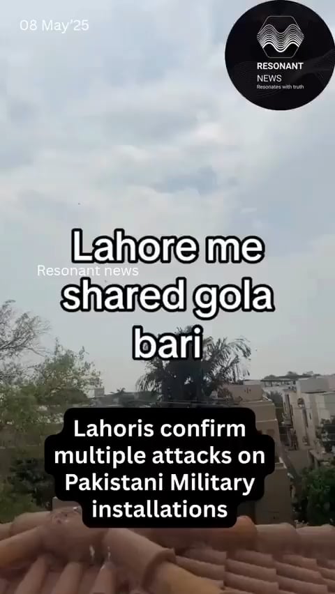 Israeli gemacht, indische Kamikaze -Drohnen in Lahore, zerstört militärische Ziele (Transkribe Audio des ersten Clips in Beschreibung)