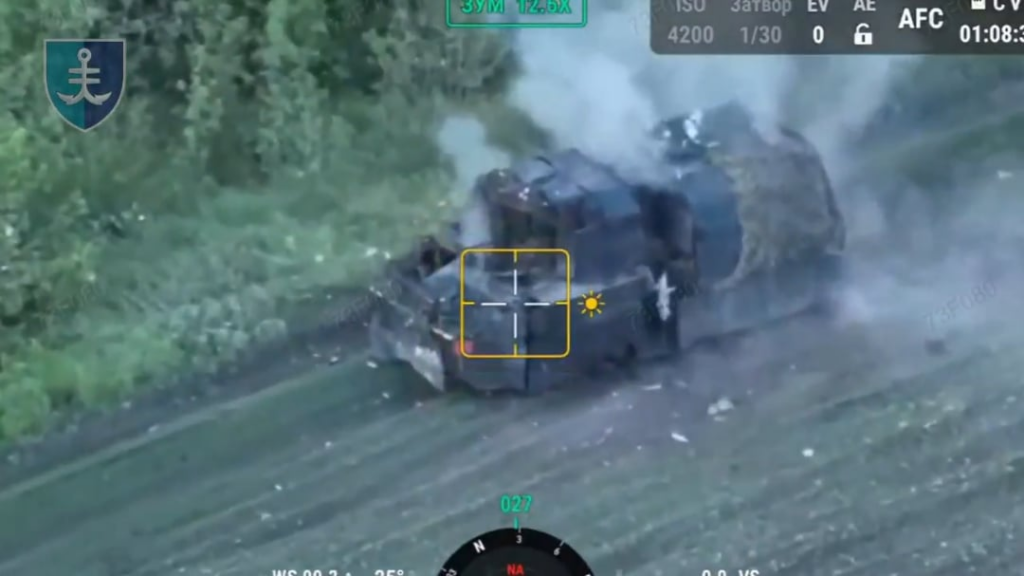 Die ukrainische 35. Marine -Brigade stellte einen russischen mechanisierten Angriff in die Richtung Pokrovsk/Khurakove ab und zerstörte die BTRs des Feindes. Mai 2025