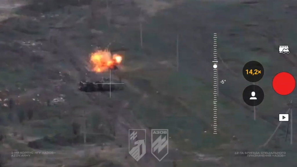 12. Brigade Asov der Nationalgarde der Ukraine fand zwei russische Soldaten auf dem Weg zu ihren Positionen und schwärmte sie mit FPV und Mörtelfeuer in der Nähe von Toretsk