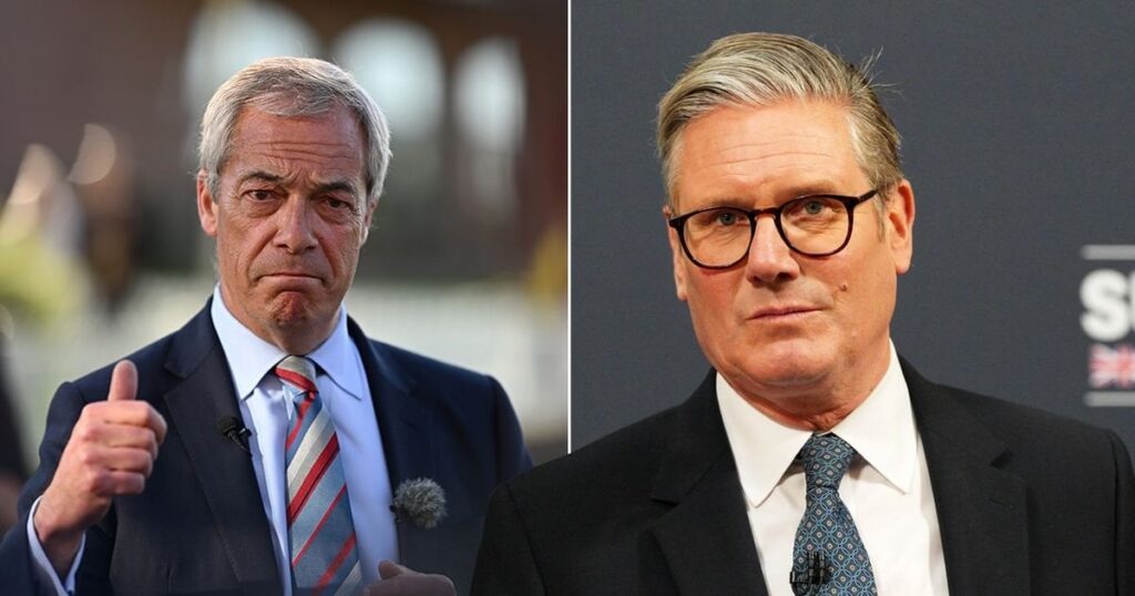Keir Starrer startet einen blasigen Angriff auf Nigel Farage - "kein patriotischer Knochen in seinem Körper"