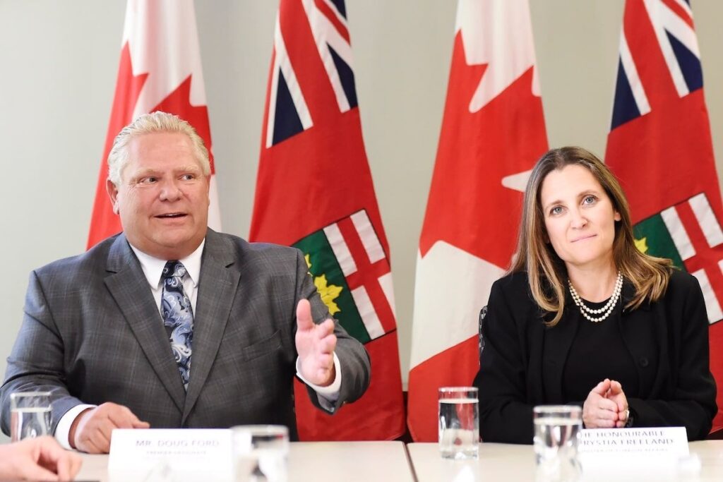 Doug Ford und Chrystia Freeland haben ein neues gemeinsames Ziel: den internen Handel zu reparieren