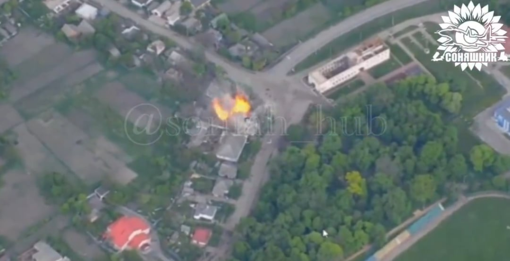 Der ukrainische MiG-29-Kampfflugzeug mit französischer AASM Hammer geführtes Luftbomben zerstörte die russische UAV-Betreiberbasis. Mai 2025 [Published 23.05.2025]