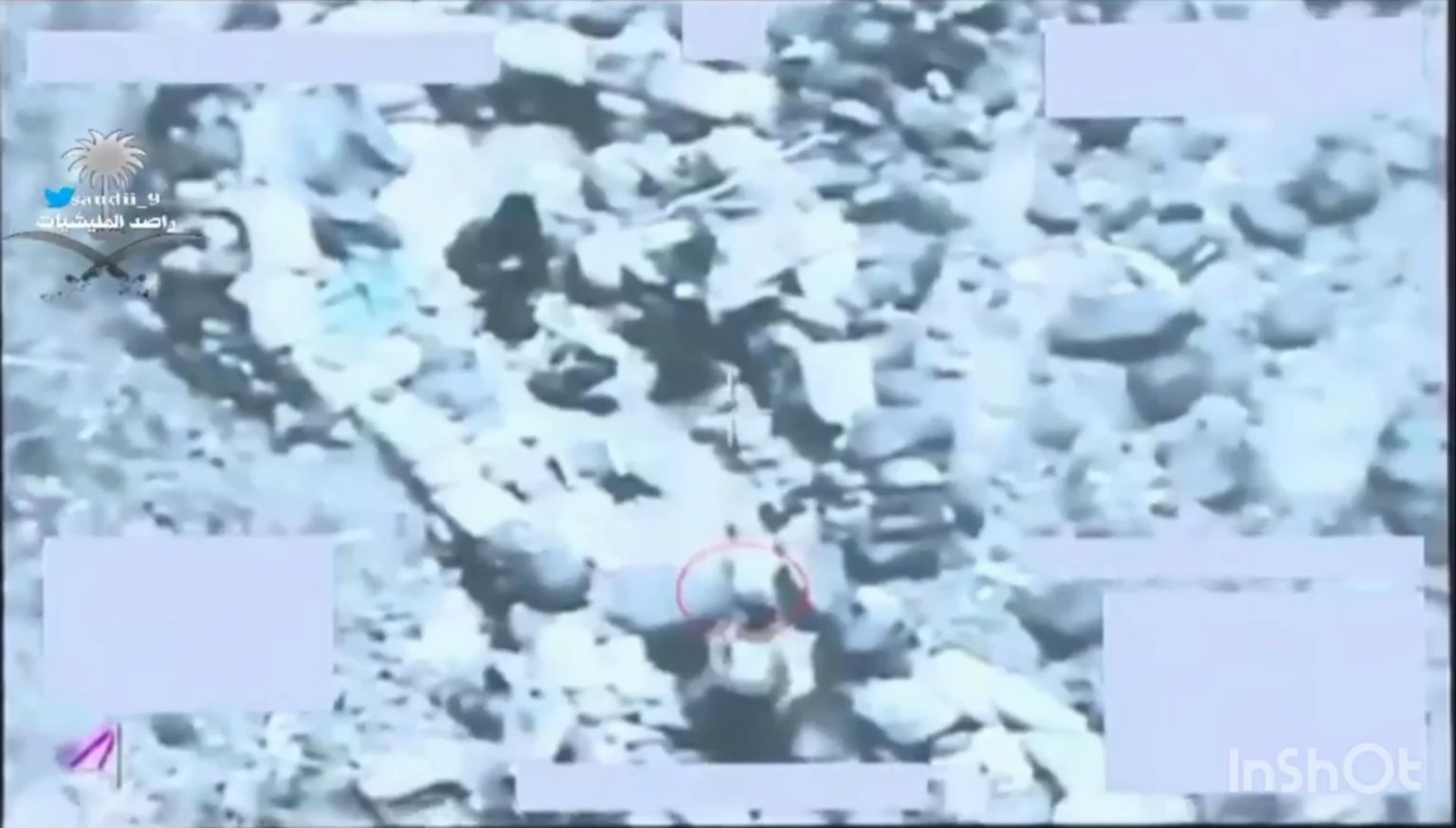 Die saudische Luftwaffe zielte auf eine Position von vier Houthis in der Nähe ihres Grabens im Jemen-Hajah ab