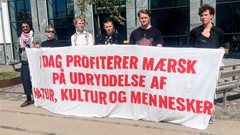 Greta Thunberg trat zusammen mit Klimaaktivisten in das Maersk -Gebäude ein