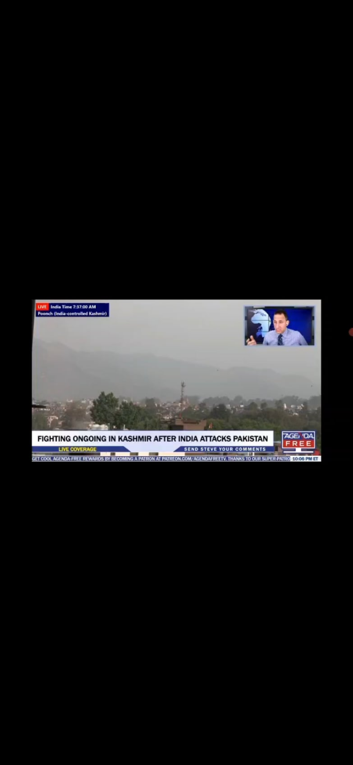 Mehrere Runden indirekter Feuer, die Poonch, Indian Kashmir, beeinflussen. im Live -Stream.
