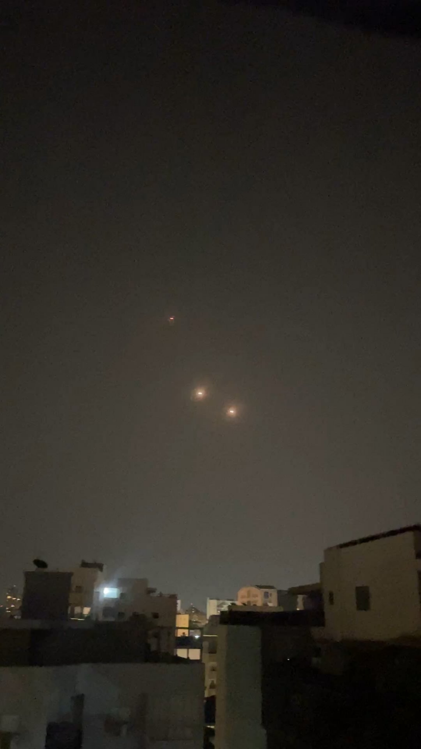 Interceptions über Rishon Lezion letzte Nacht.