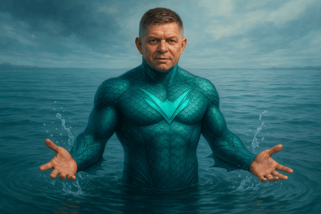 Karpaten Aquaman für eine gute Nacht.