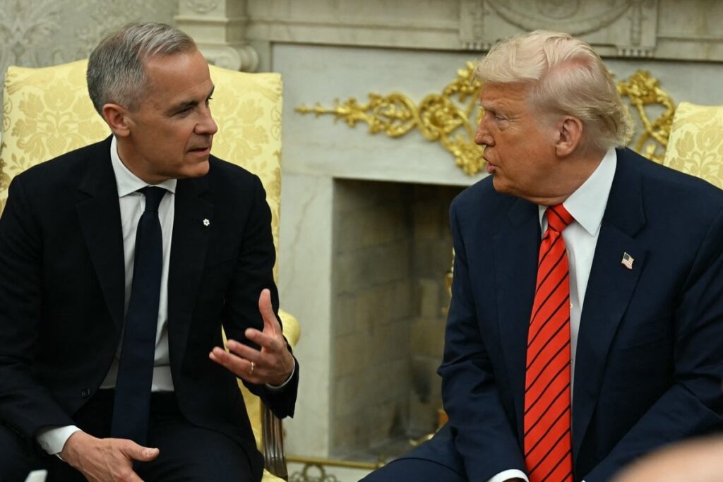 Trump weigert sich, die 51. Staatsdrohung im Oval Office Treffen mit Carney zu fallen, da der Premierminister Kanada "Niemals" sagt
