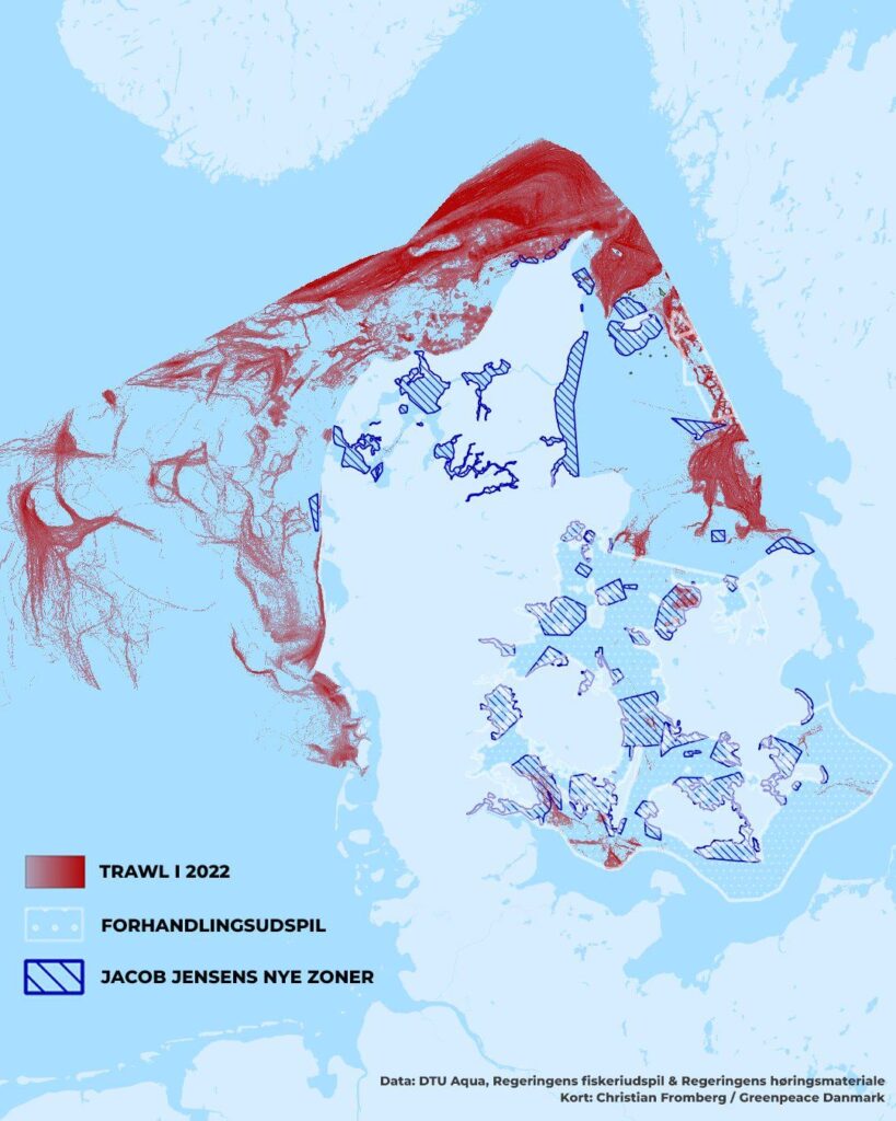 Greenpeace Dänemark: Der Fischereivorschlag der Regierung wird weitgehend in den Gebieten, in denen er überhaupt nicht relevant ist, das Schleppnischen verbieten. Unter 1% des dänischen Schleppnischens werden betroffen. Greenpeace Dänemark: Der Fischereivorschlag der Regierung wird weitgehend in den Gebieten, in denen er überhaupt nicht relevant ist, das Schleppnischen verbieten. Unter 1% des dänischen Schleppnischens werden betroffen.
