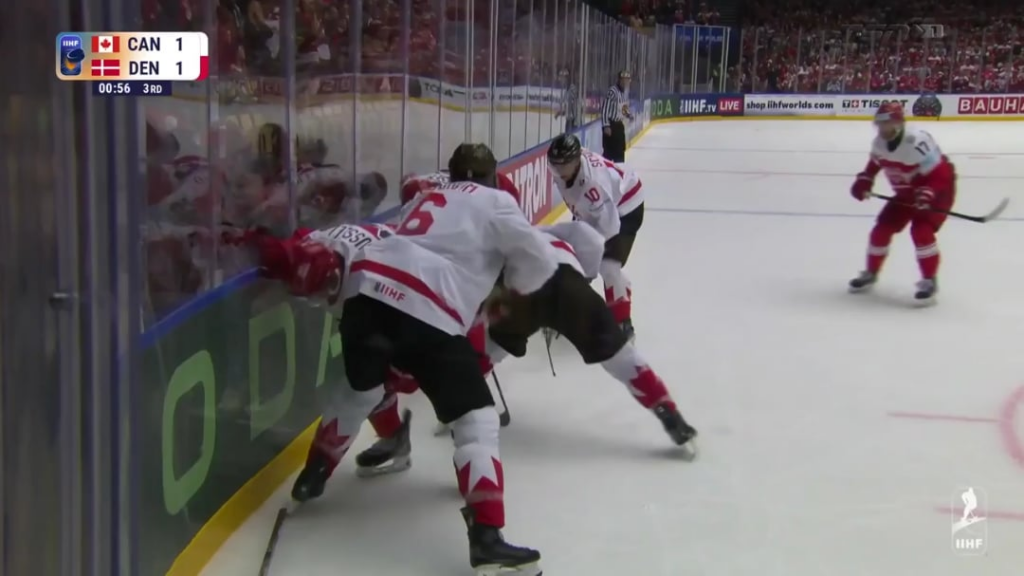 Das dänische Tor auf 2: 1 in den sterbenden Sekunden des Viertelfinals gegen Kanada