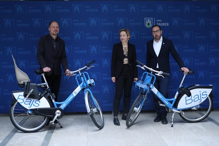 Die Stadt Zagreb führte "Bajs" vor, ein neues öffentliches Fahrradsystem