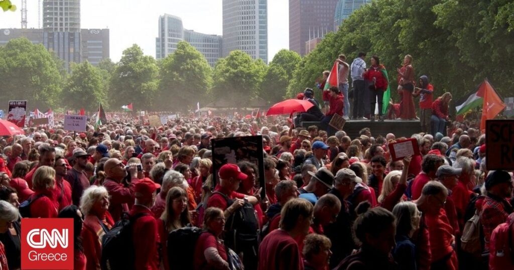 Niederlande: Zehntausende Menschen demonstrierten in Den Haag gegen den Krieg in Gaza