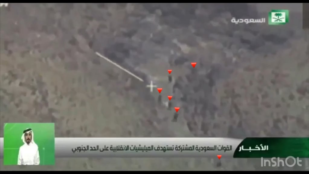 Die saudische Luftwaffe bombardierte eine Gruppe von Houthis, als sie versuchten, die Grenze und den Angriff zu infiltrieren.