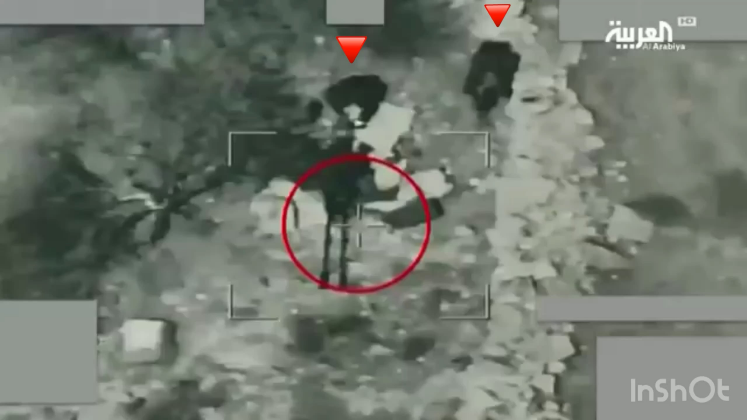 Saudi Air Force Targets in Houthi Maschinengewehrposition bei Zusammenstößen im Jemen