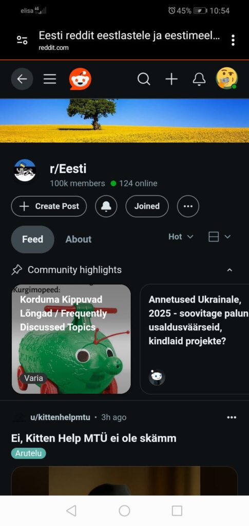 Ich zeige, dass R/Estland 100.000 Menschen beigetreten ist, oder?