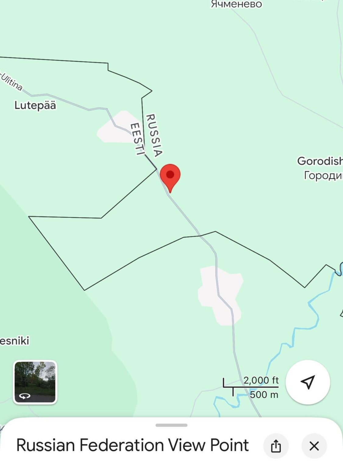 Seltsame estnische Straße, die kurz durch Russland geht? Seltsame estnische Straße, die kurz durch Russland geht?
