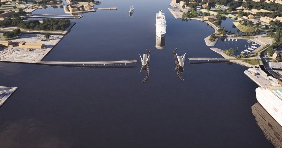 Wird Milliarden für Dänemarks längste Fahrradbrücke ausgeben [460m, fra Langelinie til Refshaleøen, tidligst færdig i 2033]