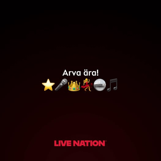 Live Nation weist auf etwas hin ... jemand, der nach Estland kommt?