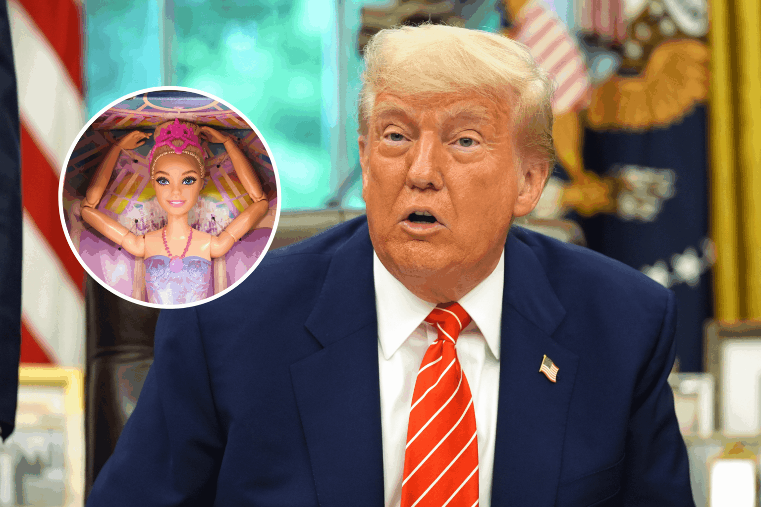Donald Trump droht zu verhindern, dass Barbie -Puppen in uns verkauft werden