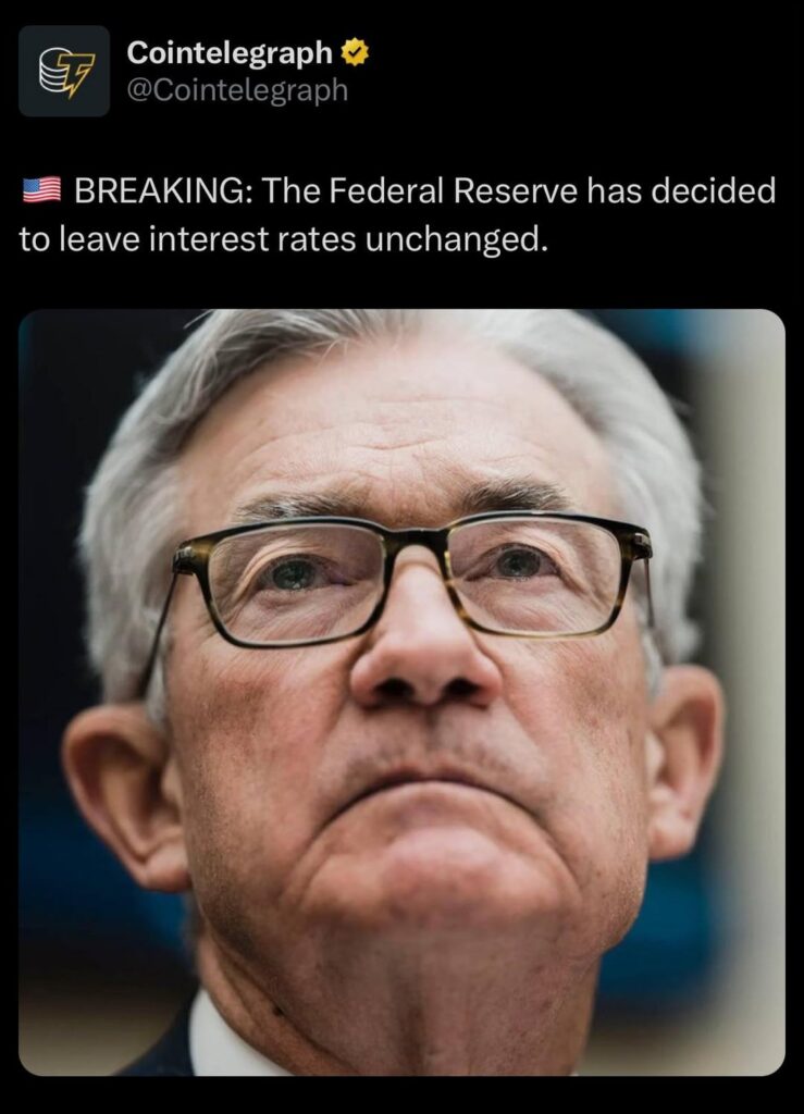 Die Federal Reserve hat beschlossen, die Zinssätze unverändert zu lassen