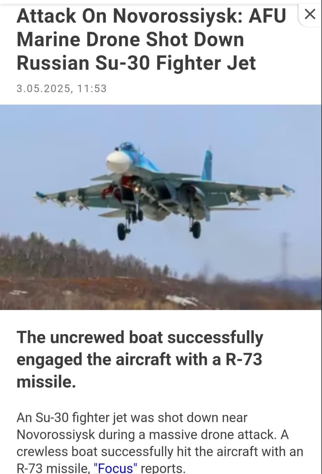 Glaubst du, es ist möglich, dass die Marine-Drohne den russischen SU-30-Kämpfer abschießt? Glaubst du, es ist möglich, dass die Marine-Drohne den russischen SU-30-Kämpfer abschießt?