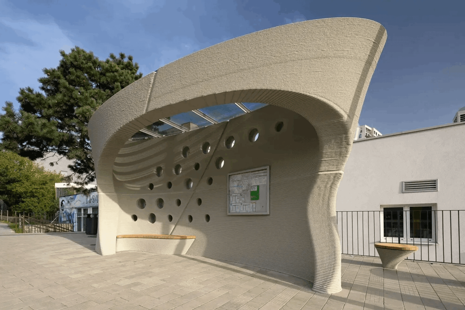 Erster 3D -Druckbushaltestelle in Bratislava