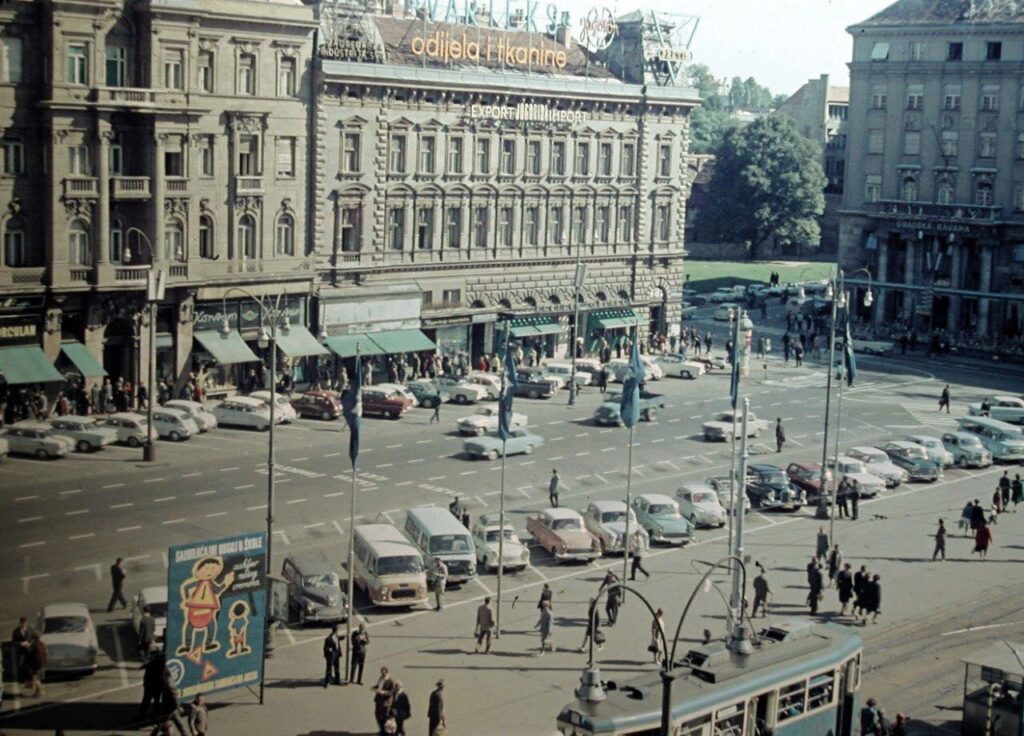 Jelacic Plac (damals Quadrat der Republik) 1960.
