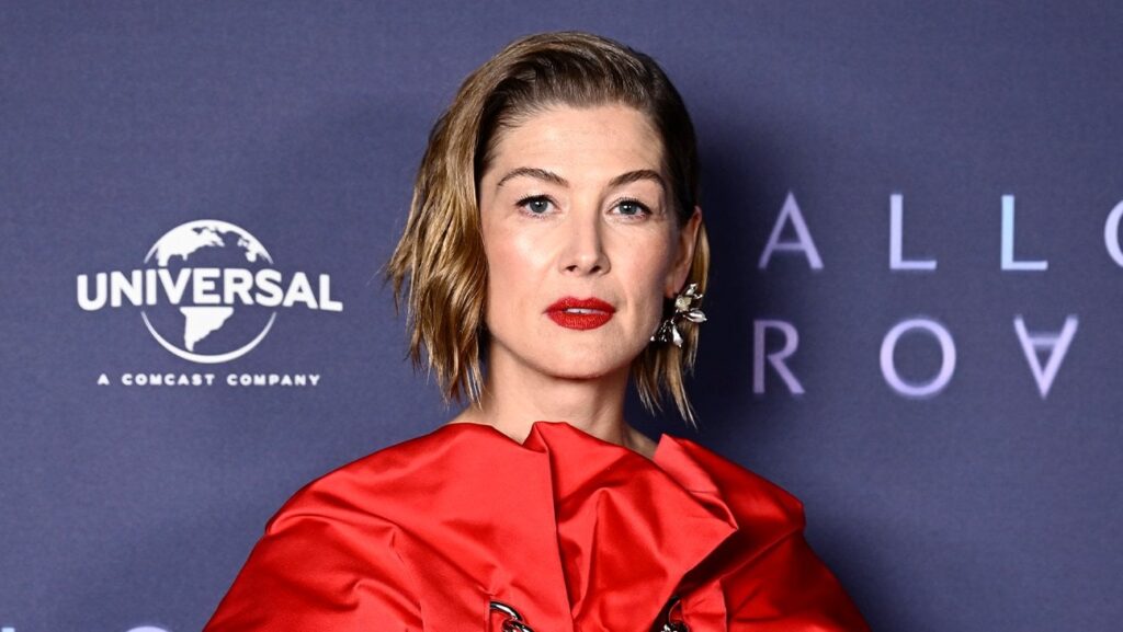 Rosamund Pike erinnert sich, dass sie für ihr Telefon überfallen und ins Gesicht geschlagen wurden