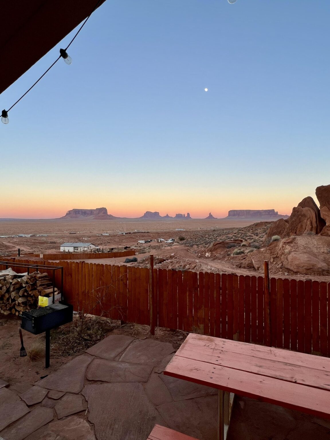 Monument Valley Blick aus dem Airbnb