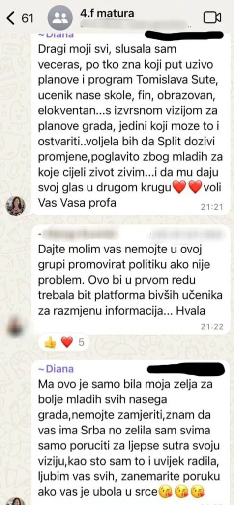 Wie HDZ -Professor Diana Matković Huška und beleidigt die Menschen in der Graduiertengruppe