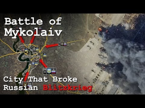 Kampf um Mykolaiv (2022) kartiert und geoloziertes Filmmaterial