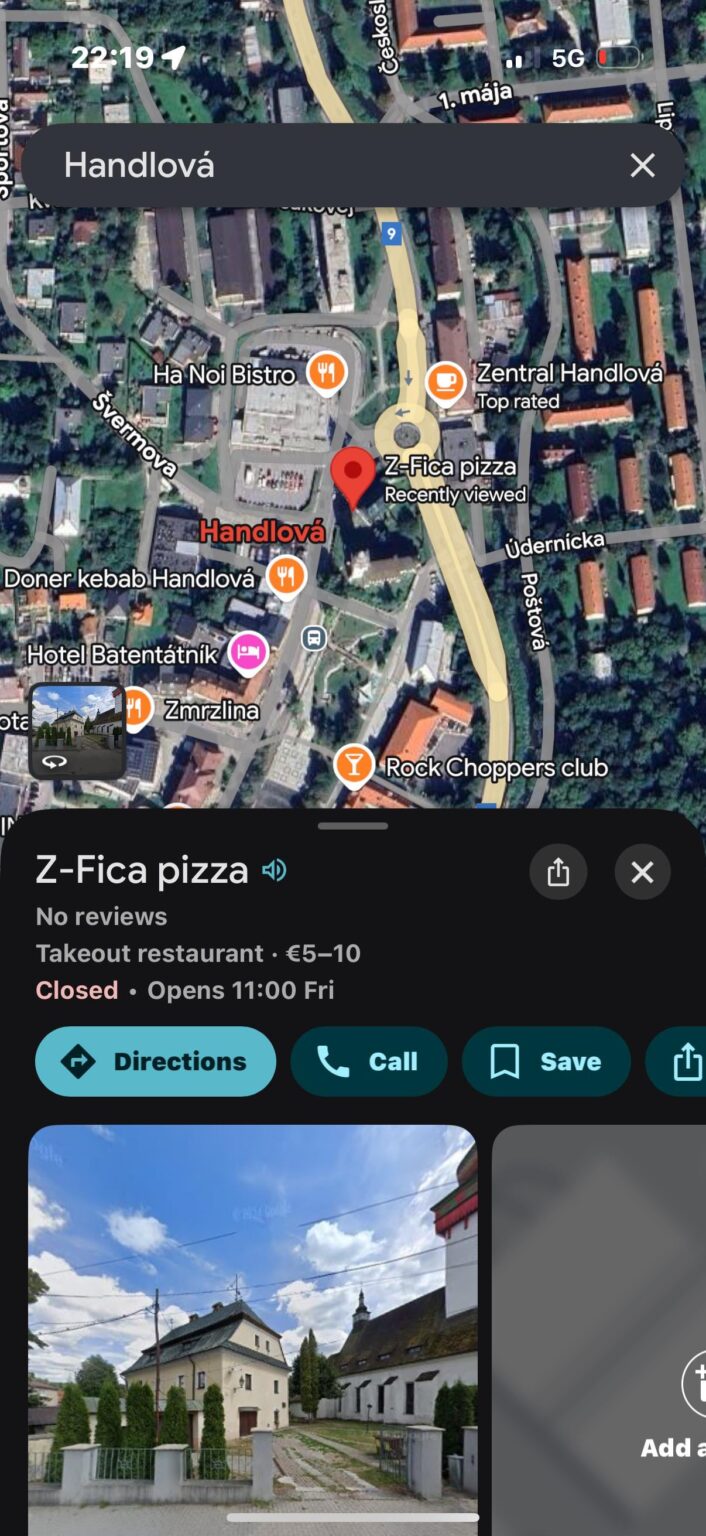 Pizzeria in Handlova