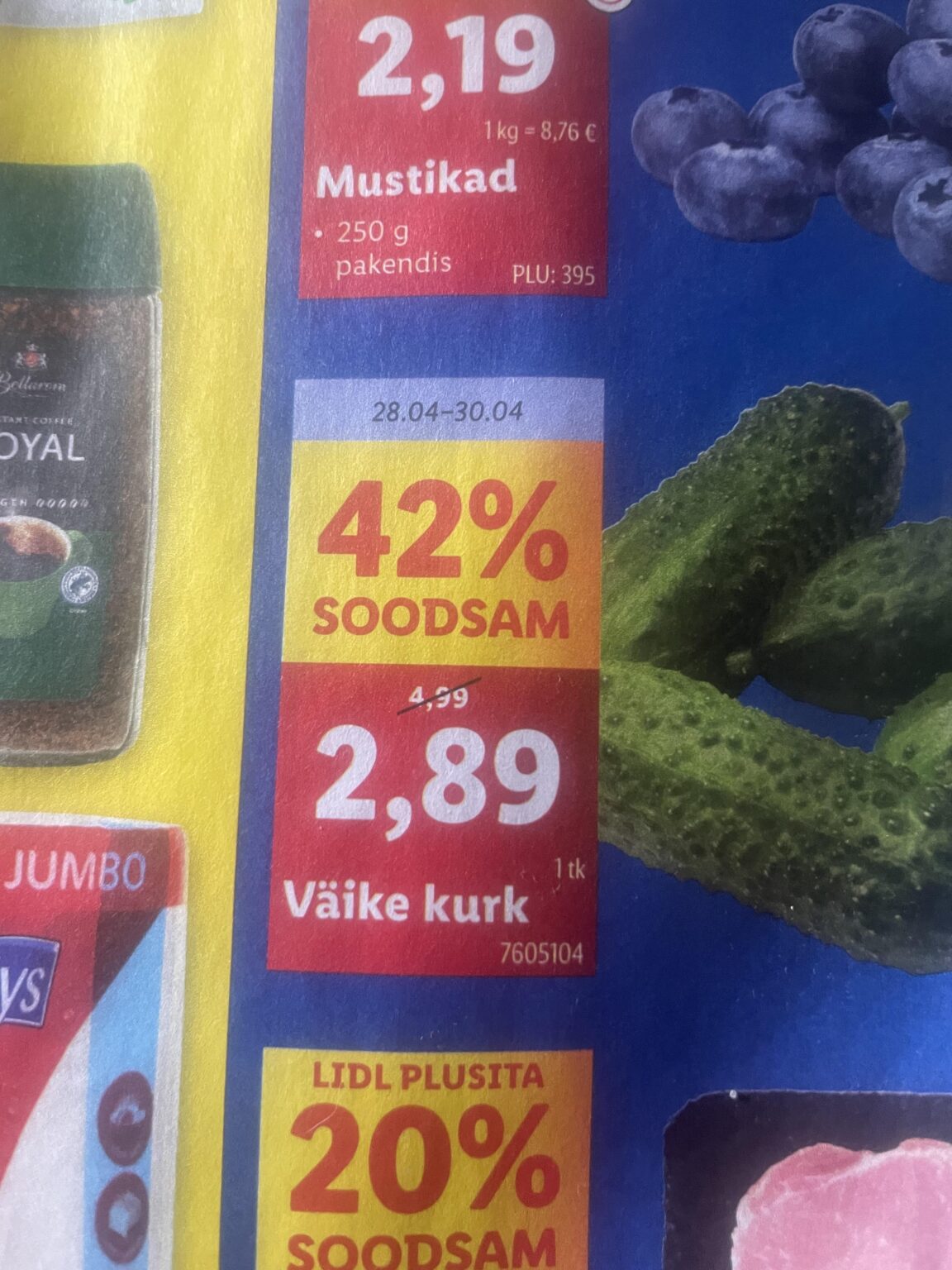 Dies ist der Preis einer Gurke.