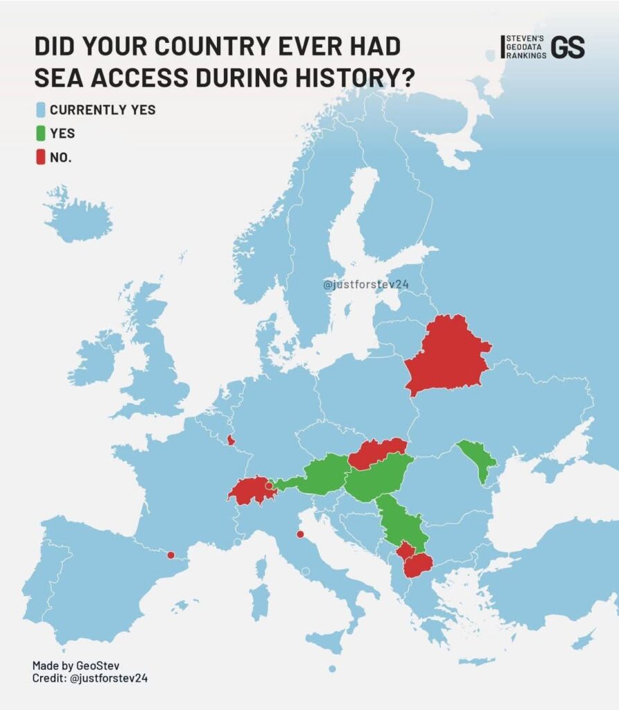 Tschechische Republik mit Zugang zum Meer