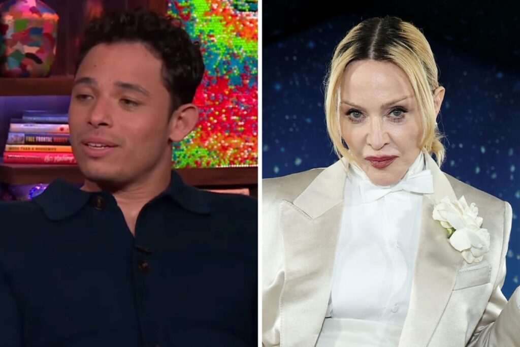 Anthony Ramos schattiert Madonna, weil er auf ihrem iPad scrollen und 'Hamilton' sah: "Die Tür ist genau dort"